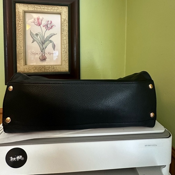 MICHAEL KORS HAMILTON LARGE TOTE BLACK WITH ROSE GOLD RARE COLOR - Picture 7 of 10